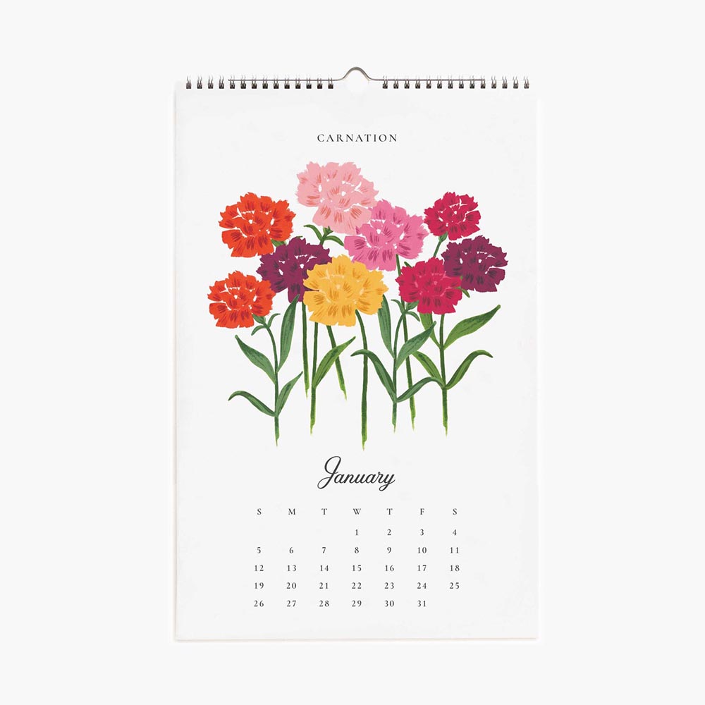 Calendario de pared 2025 Say it with Flowers - Rifle Paper