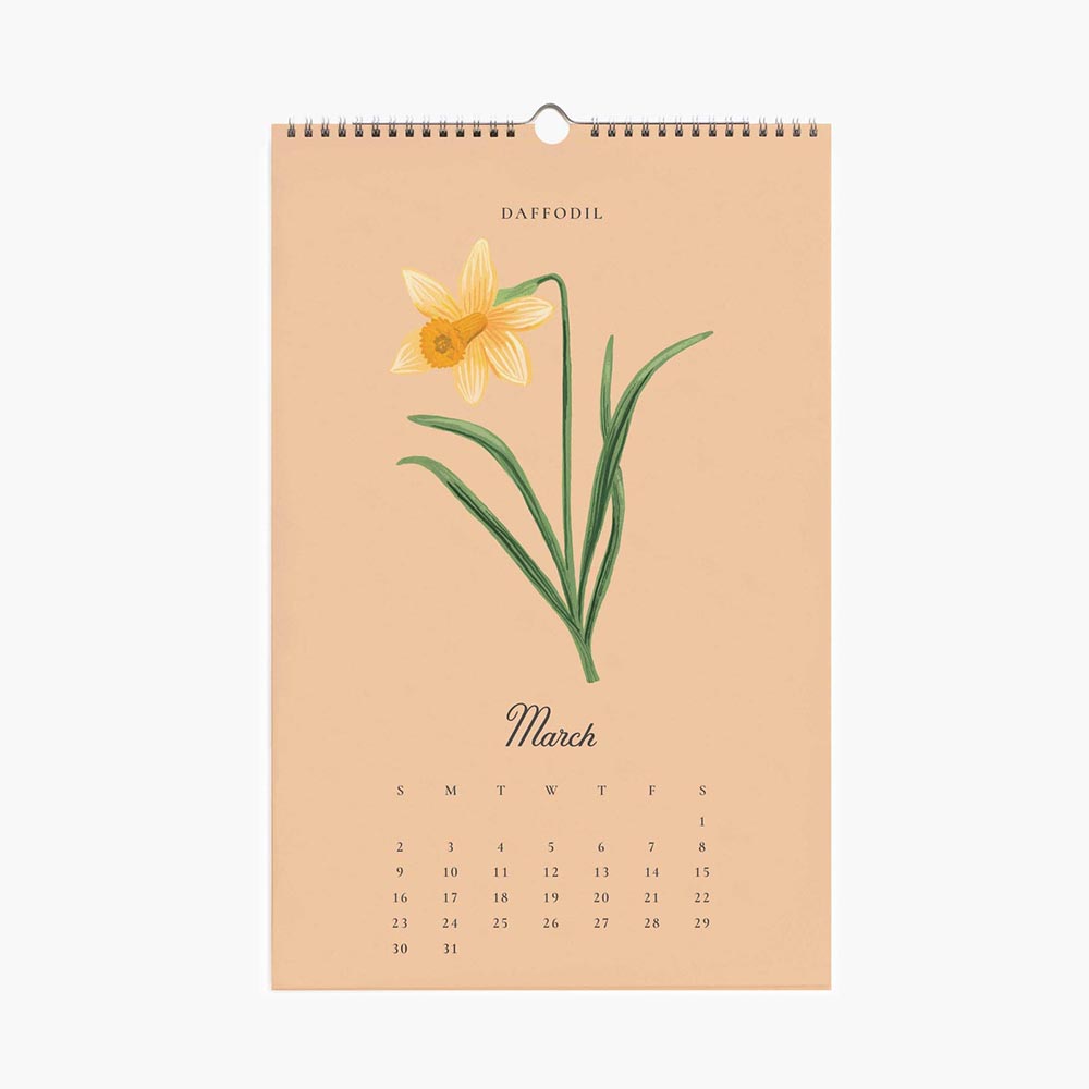 Calendario de pared 2025 Say it with Flowers - Rifle Paper