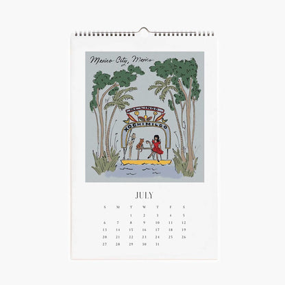 Calendari de paret 2025 Travel Sketchbook - Rifle Paper