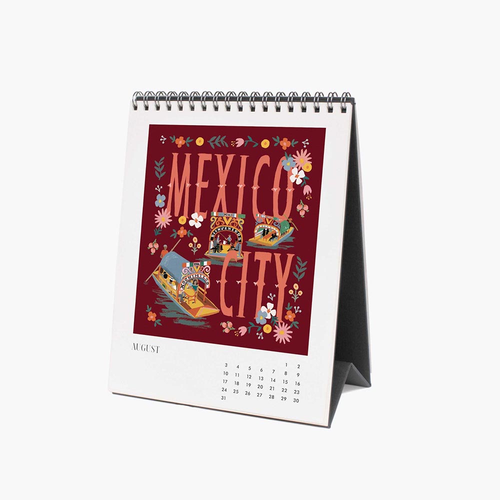 Calendario de sobremesa 2025 Greetings from arround the World - Rifle Paper