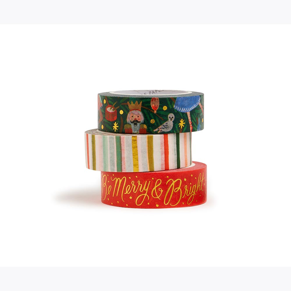 Cinta Adhesiva Nutcracker Holiday Paper Tape