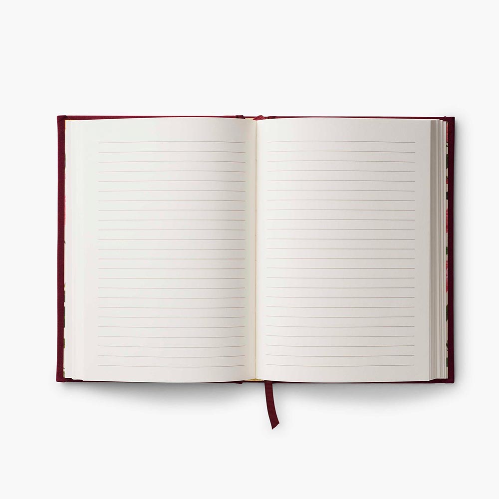Diario personal encuadernado en tela bordada Roses - Rifle Paper
