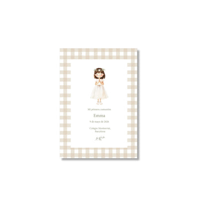 Personalized Vichy communion keepsake (Packs 12-60)
