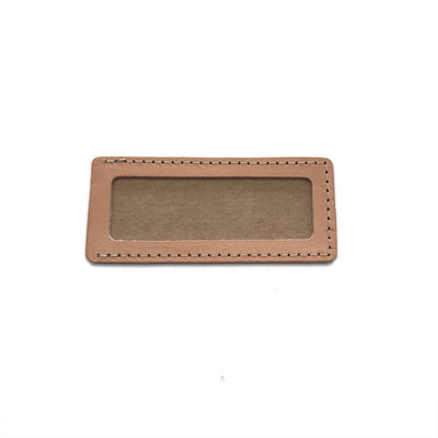 Leather label holder 30x80mm