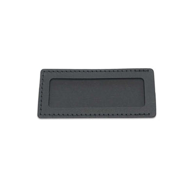 Leather label holder 30x80mm