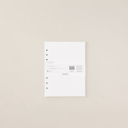 Recambio de papel reciclable con planificador mensual sin fechas pack
