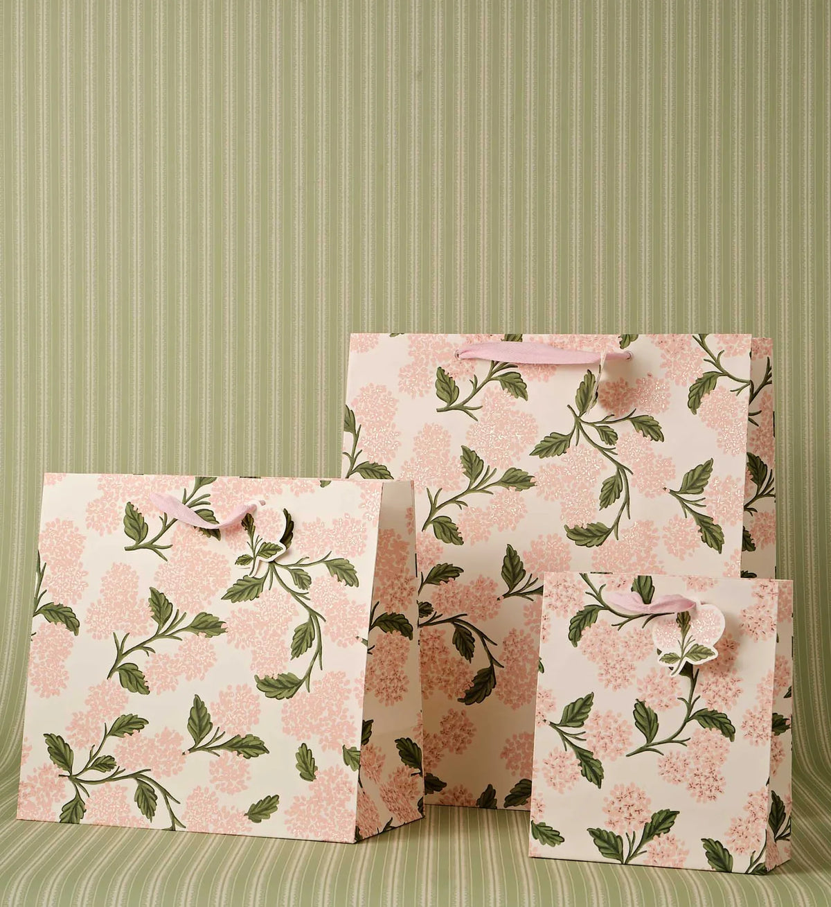 Bolsa de regalo de papel Pink Hydrangea