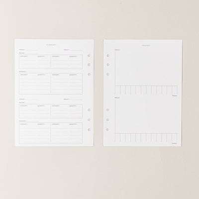 Recambio de papel reciclable con balance de gastos para contabilidad