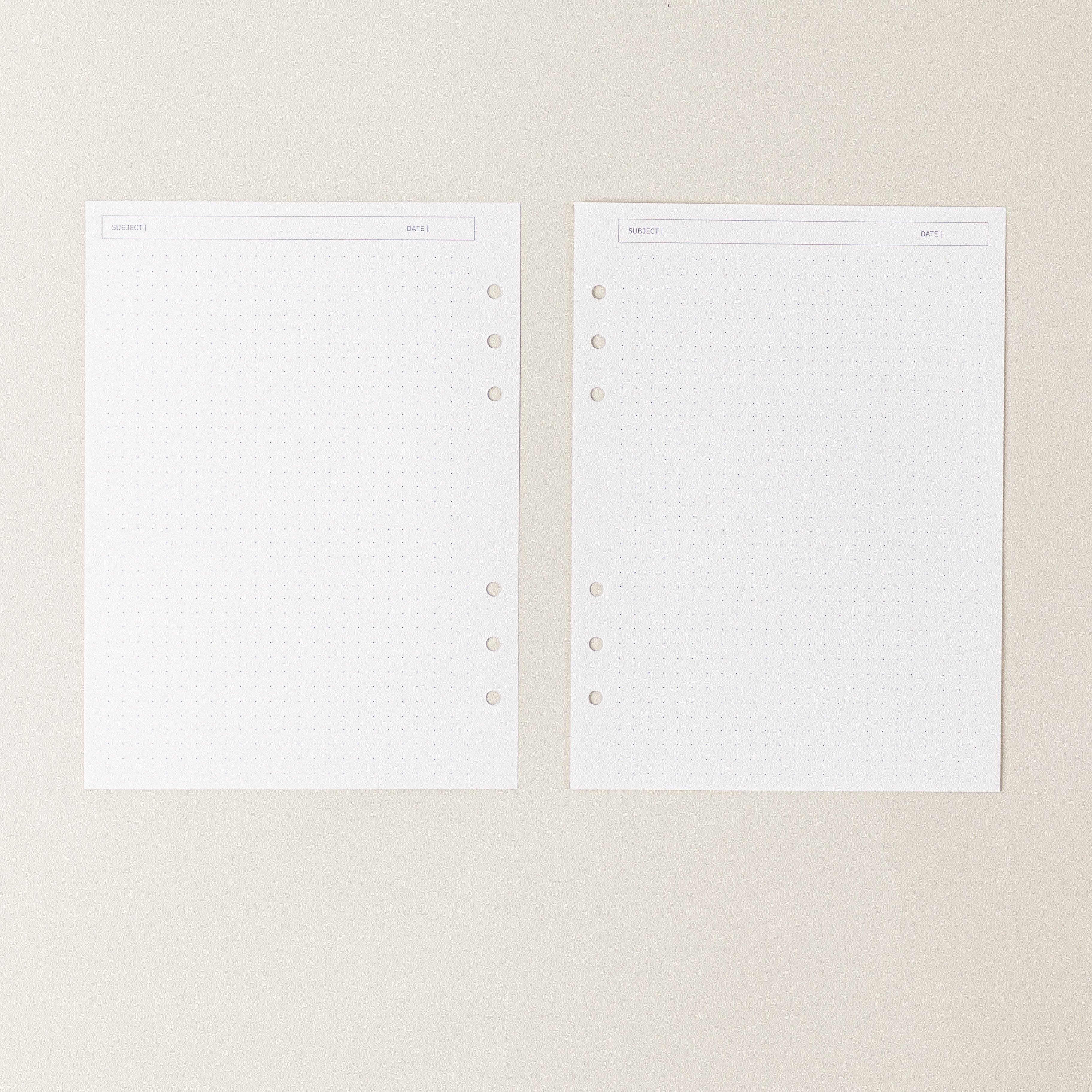 Recambio de papel reciclable con hojas con puntos para proyectos