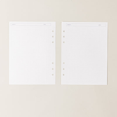 Recambio de papel reciclable con hojas con puntos para proyectos