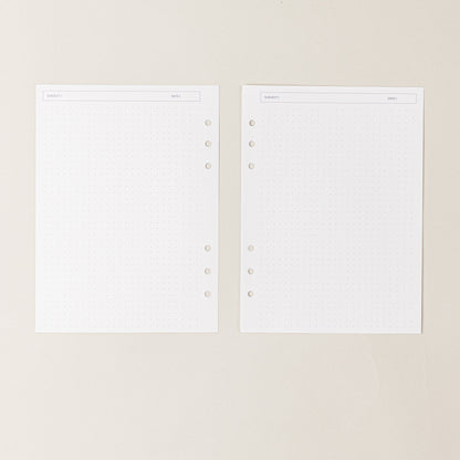 Recambio de papel reciclable con hojas con puntos para proyectos