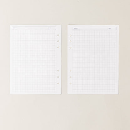 Recambio de papel reciclable con hojas con cuadricula para proyectos