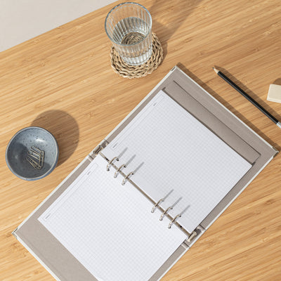Recambio de papel reciclable con hojas con cuadricula