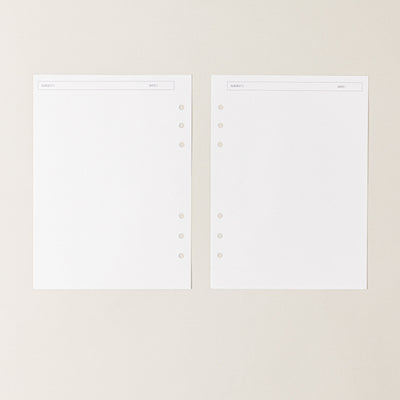 Recambio de papel reciclable con hojas lisas para proyectos