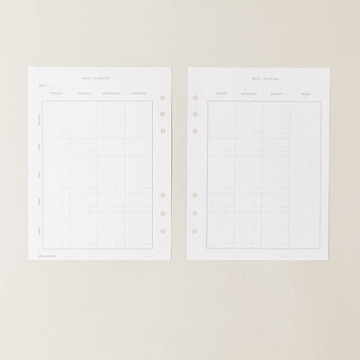 Recambio de papel reciclable para planear menus  para agenda