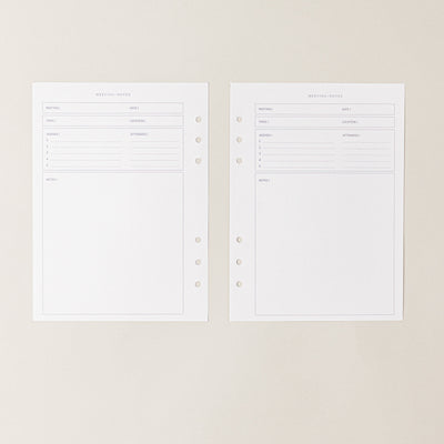 Recambio de papel reciclable para notas de reuniones para organizacion