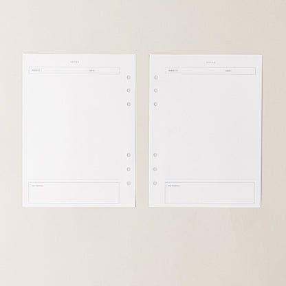 Recambio de papel reciclable para tomar notas para organizacion