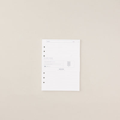 Recambio de papel reciclable con hojas pautadas pack