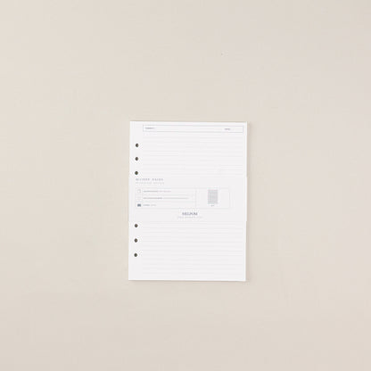 Recambio de papel reciclable con hojas pautadas pack