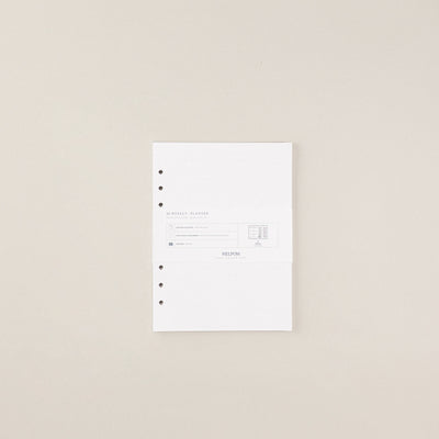 Recambio de papel reciclable con planificador semanal sin fechas pack