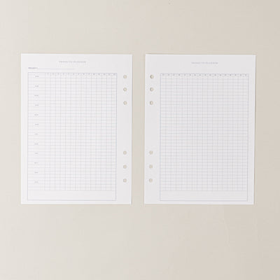 Recambio de papel reciclable para proyectos para agenda