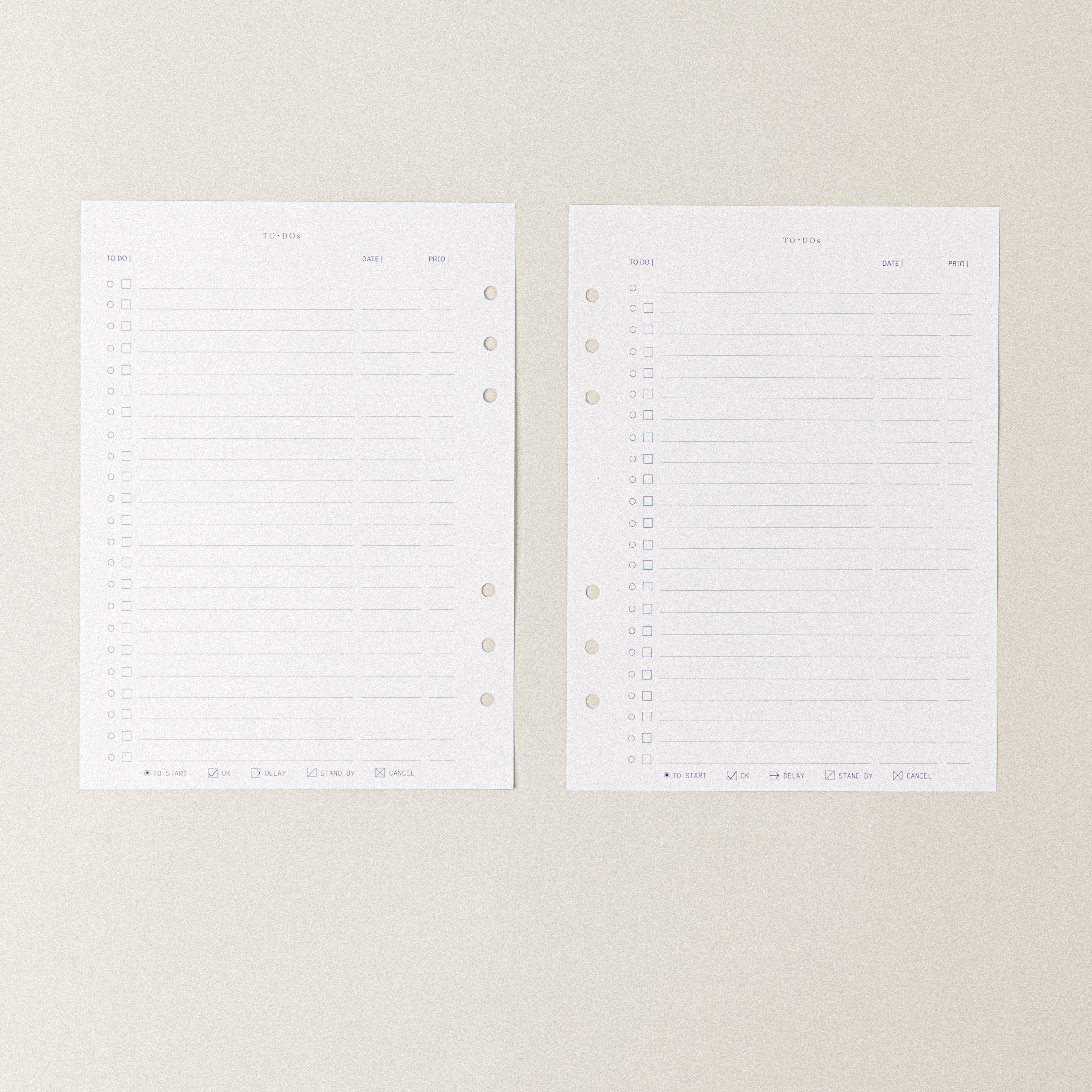 Recambio de papel reciclable con planificador de tareas para organizacion