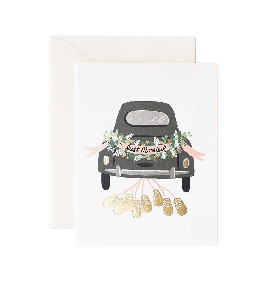 Just Married Gateway Congratulations Postcard - Rifle Paper – Pepa Paper