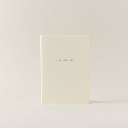 Pequeña libreta de notas de papel de cítricos