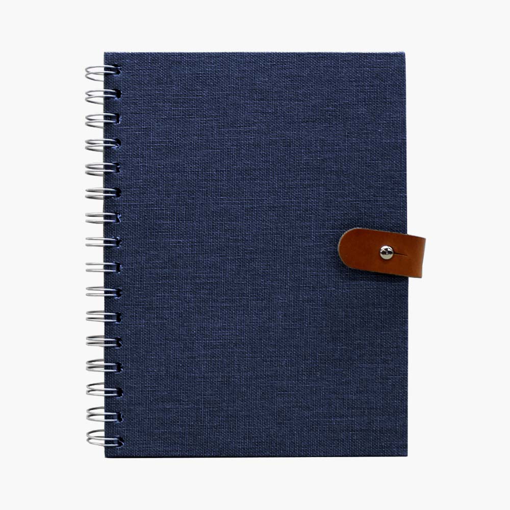 Libreta tela cierre cuero A6