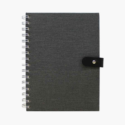 Libreta tela cierre cuero A5