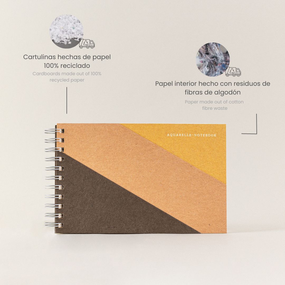 Libreta de acuarelas A5 sostenible