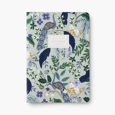 Pack of 3 Peacock Stitched Notebooks - Rifle Paper