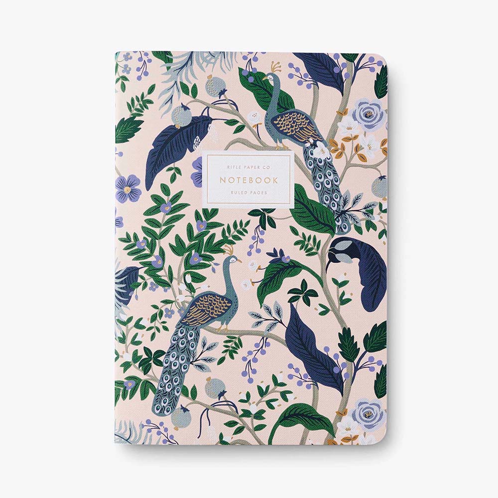 Pack 3 libretas cosidas Peacock - Rifle Paper