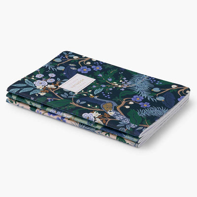 Pack of 3 Peacock Stitched Notebooks - Rifle Paper