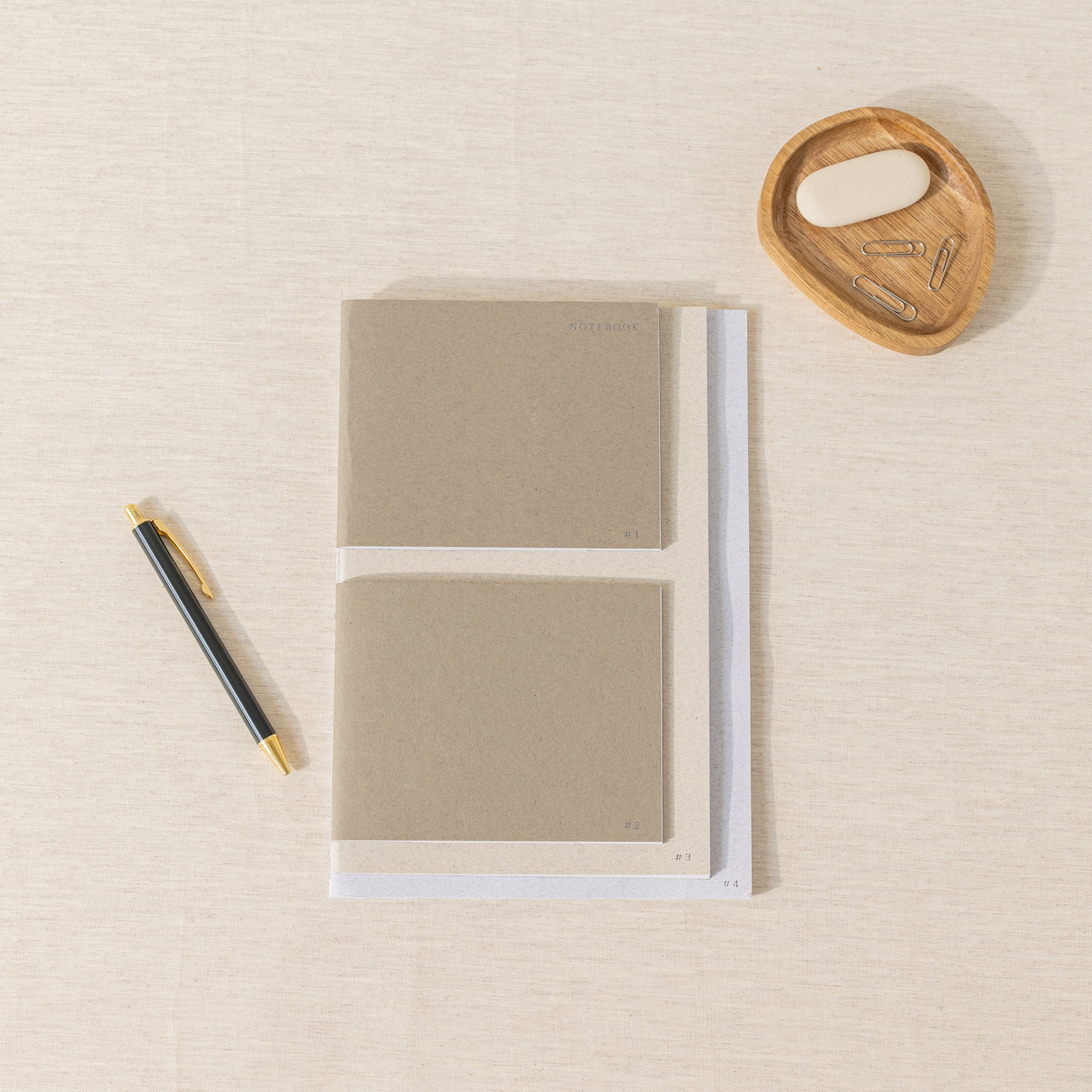 Libretas personalizadas con cuatro libretas de notas para escribir en una libreta bonita y mantener un 2022 con planificador. Planner original 4 en 1 reciclado y sostenible con todo list, notes y plan semanal.
