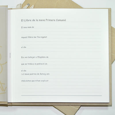 Catalan themed Communion book