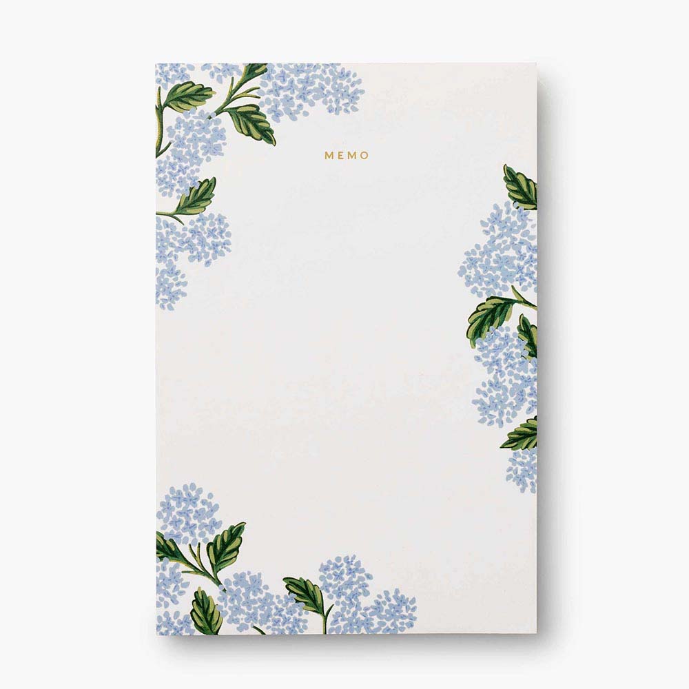 Bloc de notas grande Hydrangea de Rifle Paper Co.