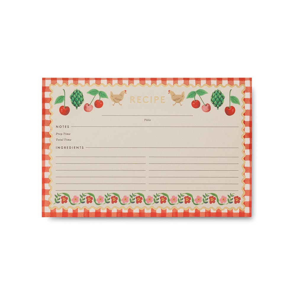 Fichas de Recetas Cherry Farm - Rifle Paper Co.