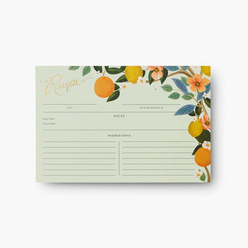Fitxes de Receptes Citrus Grove - Rifle Paper Co.