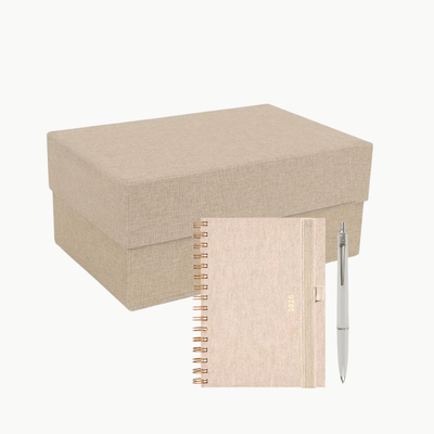 Pack Organización I Caja + Agenda + Bolígrafo + Portabolígrafos