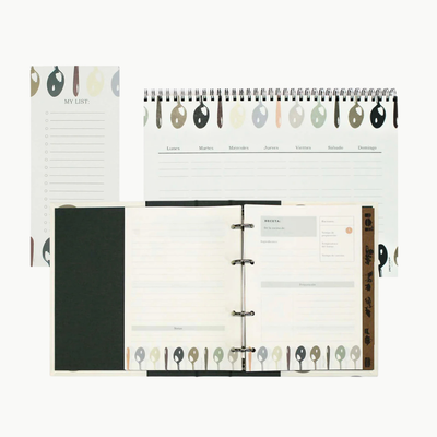Pack Cocina "Cucharas" I Recetario + Planificador Menús + Lista Compra