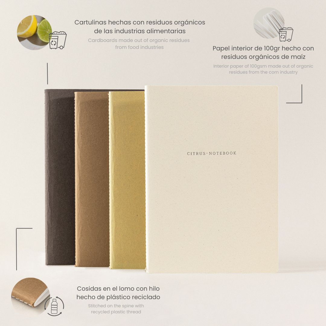 Pack de pequeñas libretas de notas orgánicas