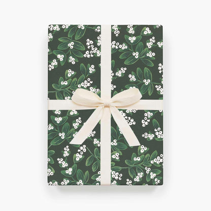 Papel de regalo Navidad Evergreen Mistletoe (1 hoja) - Rifle Paper