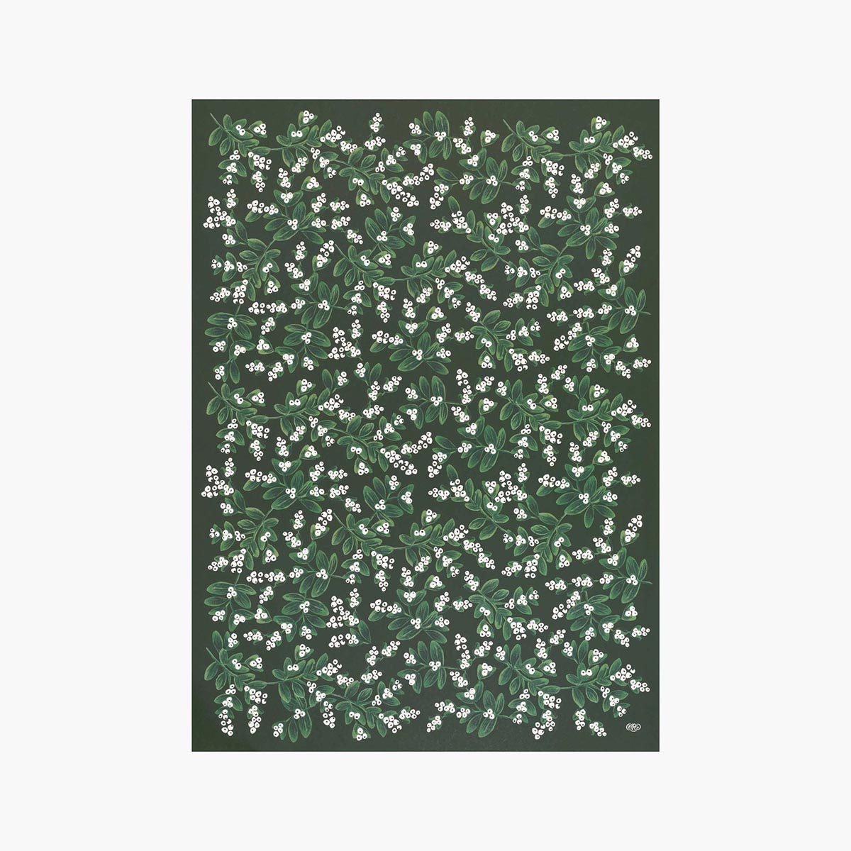 Papel de regalo Navidad Evergreen Mistletoe (1 hoja) - Rifle Paper