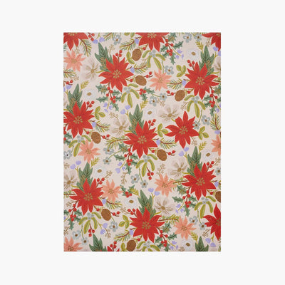 Hojas papel de regalo Navidad Poinsettia - Rifle Paper Co