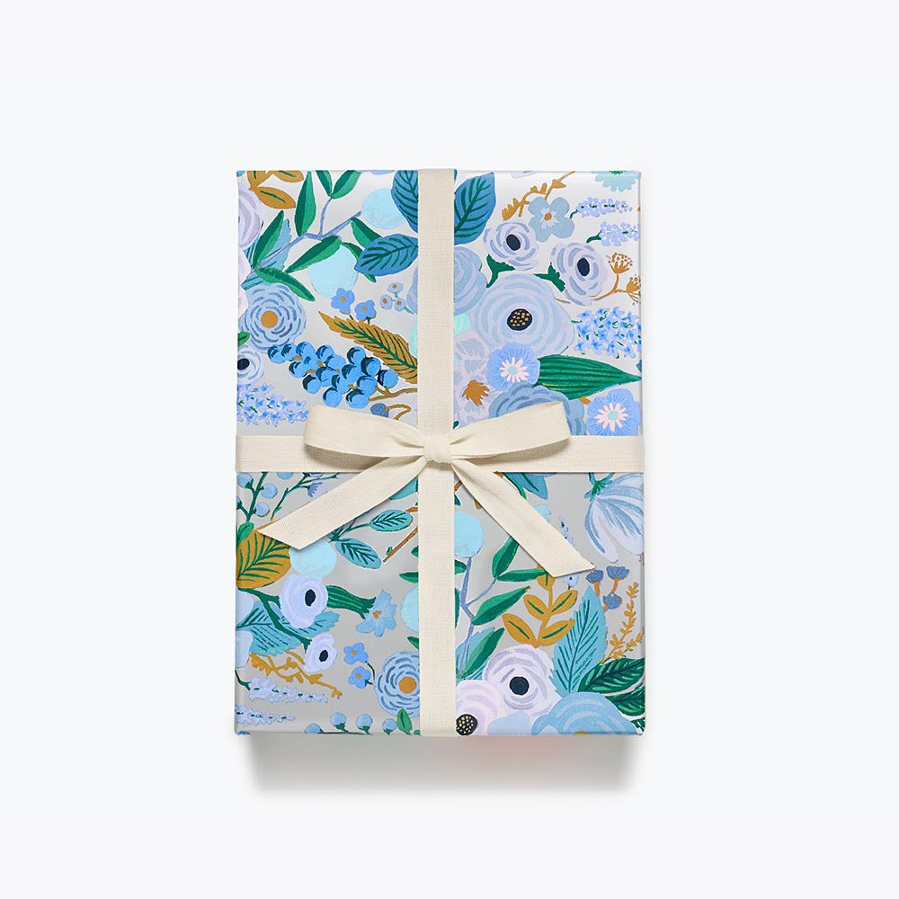 Paper de Regal Garden Party Blue Continuous Wrapping Roll