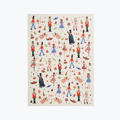 Nutcracker Christmas Gift Wrapping Paper Sheets - Rifle Paper Co