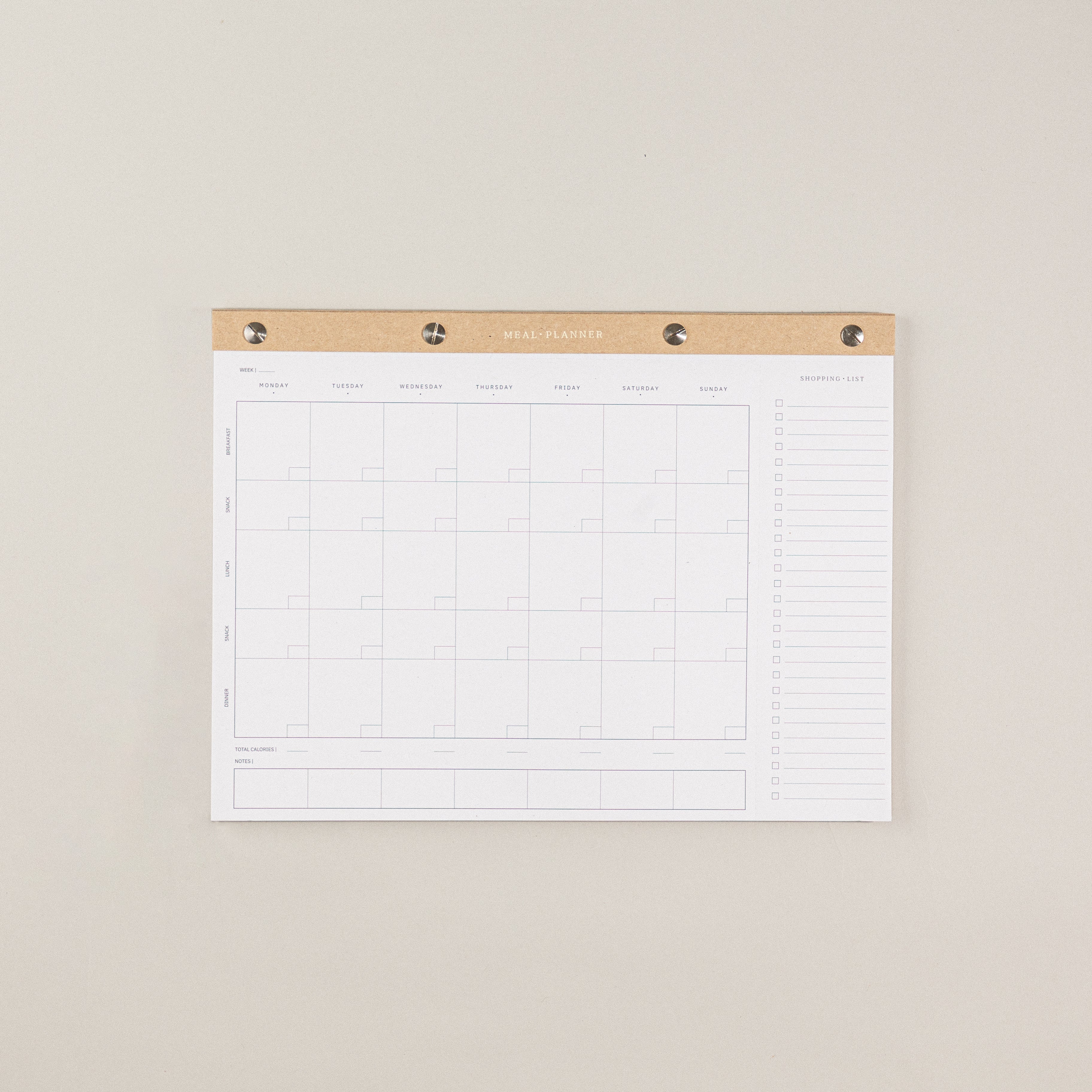 Mi bloc de notas con planificador menu semanal de comidas. Para una planificación de comidas semanales, con un to do list una libreta A5.