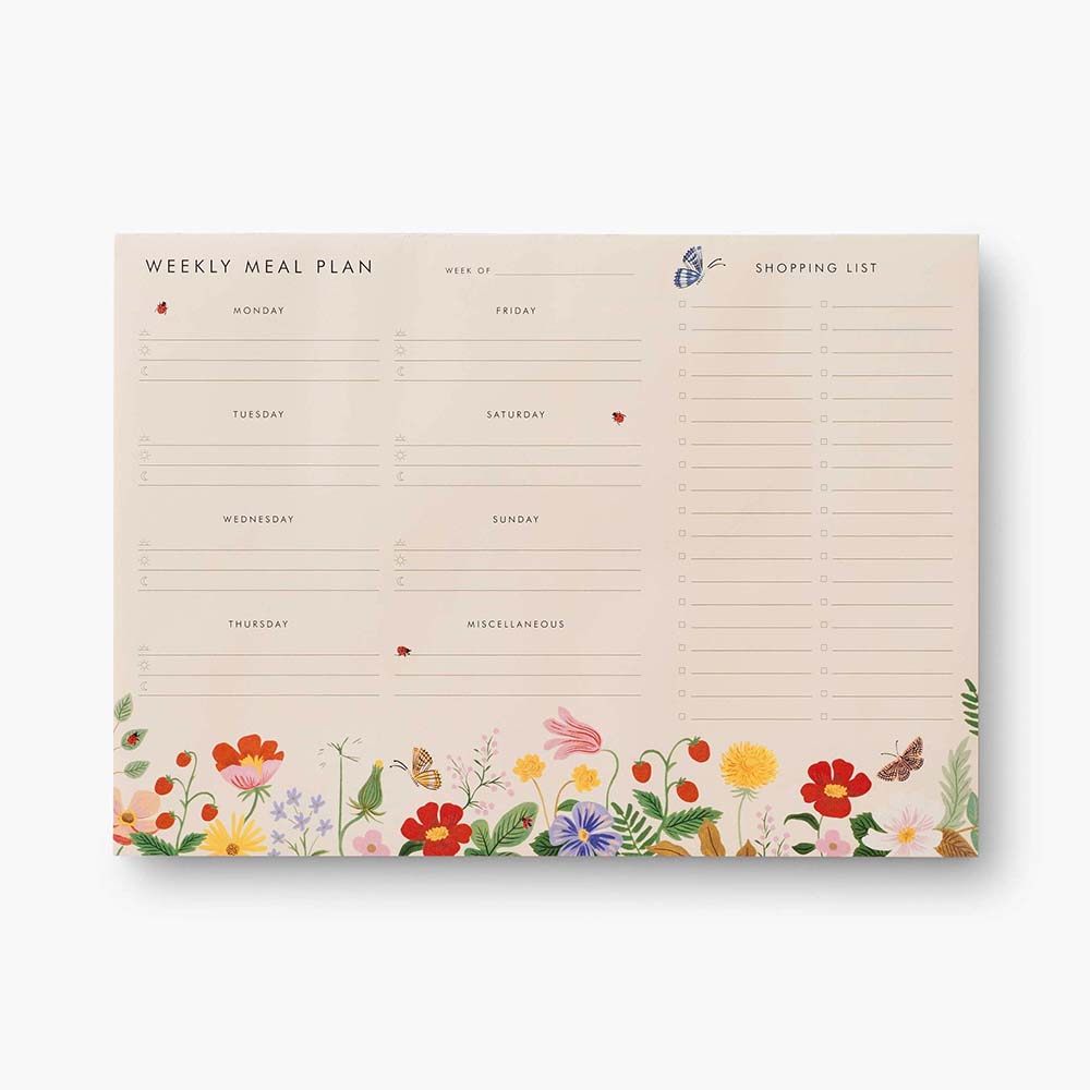 Planificador Menú Semanal - Strawberry Fields - Rifle Paper Co