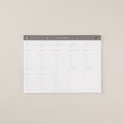 Mi bloc de notas con planificador de estudios para trabajo en tus métodos y organización de estudios. Para una planificación de estudio, con un to do list en un bloc de notas A4.